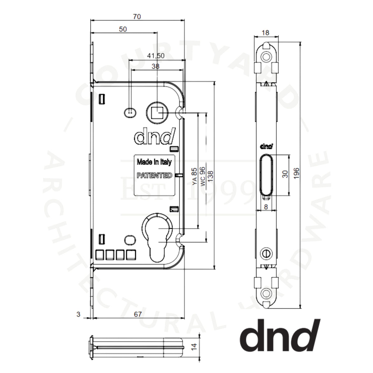 Vertical - Magnetic Locking System – Courtyard Architectural Hardware