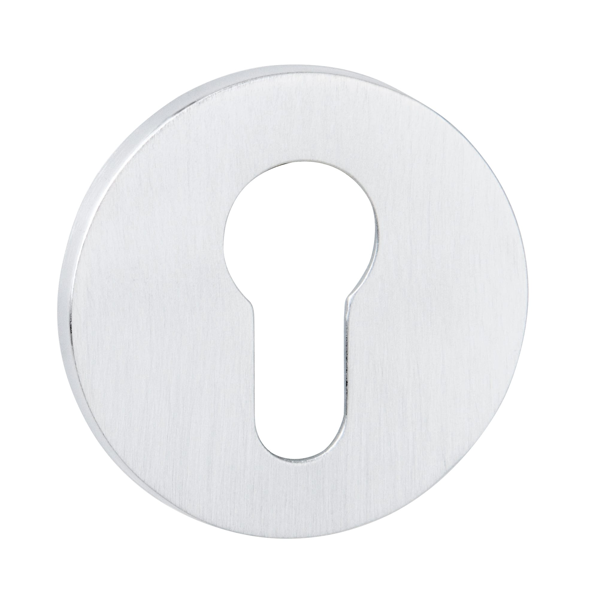 Tupai Rapido 5S Line Euro Escutcheons on 5mm Slimline Round Rose - White