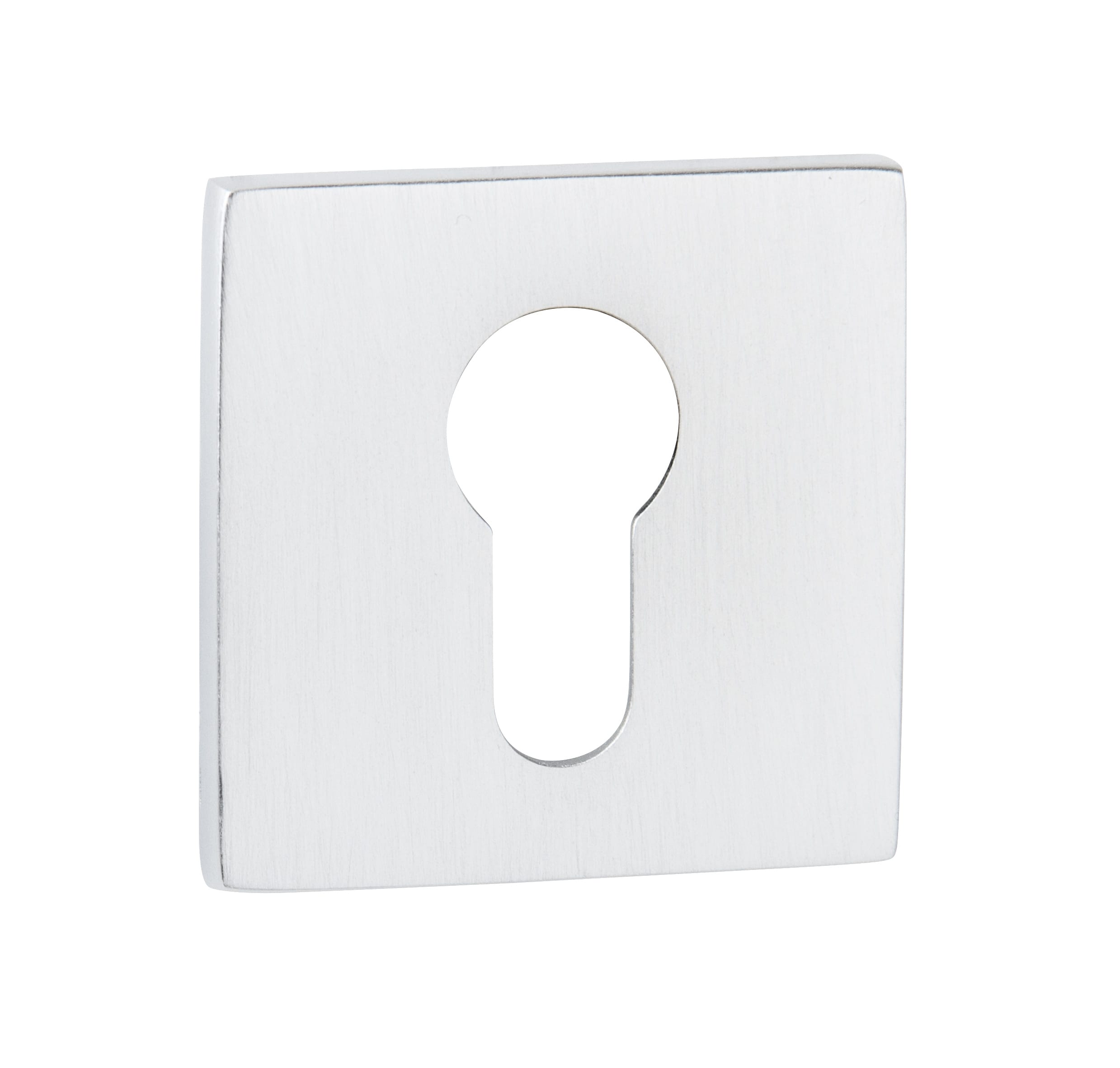 Tupai Rapido 5S Line Euro Escutcheons on 5mm Slimline Square Rose - White