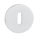 Tupai Rapido 5S Line Key Escutcheons on 5mm Slimline Round Rose - White