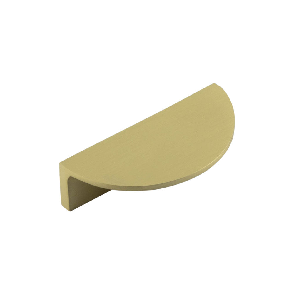 Burlington Half Moon Edge Pull Handles - 80mm / Satin Brass
