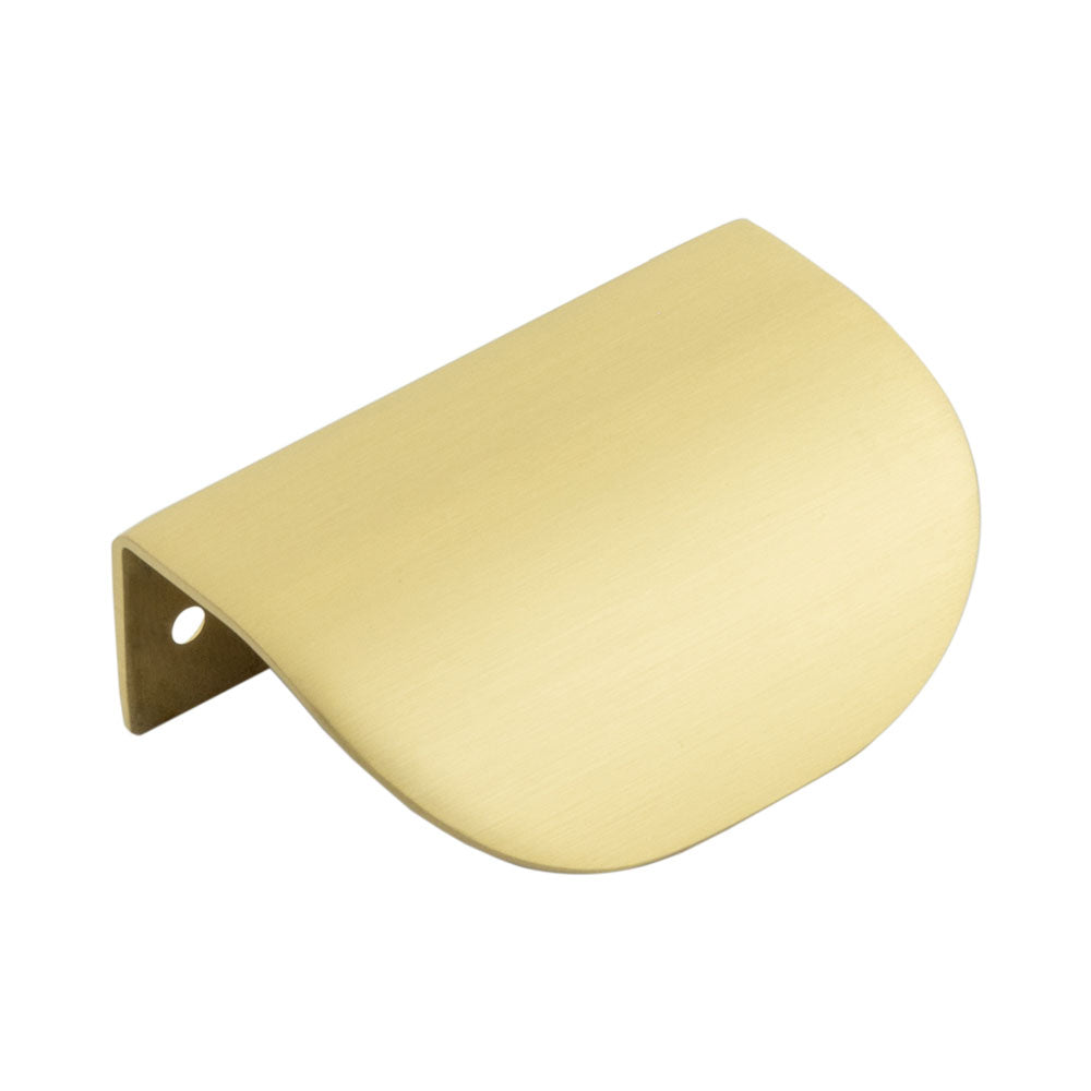 Burlington Arched Edge Pull Handles - 75mm / Satin Brass