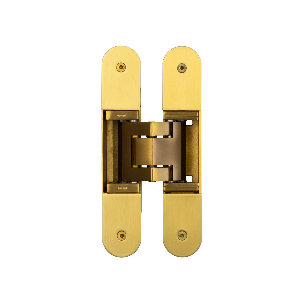 Ghost 160mm 3D Concealed Hinges - Satin Brass