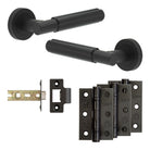 Complete Bloom Door Handle Pack - Internal Doors - Black - 64mm / 3"