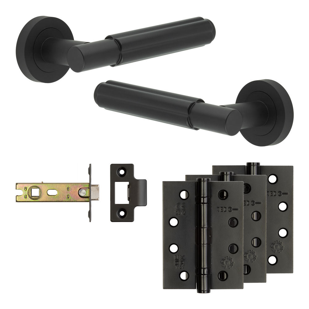 Complete Bloom Door Handle Pack - Internal Doors - Black - 76mm / 4"