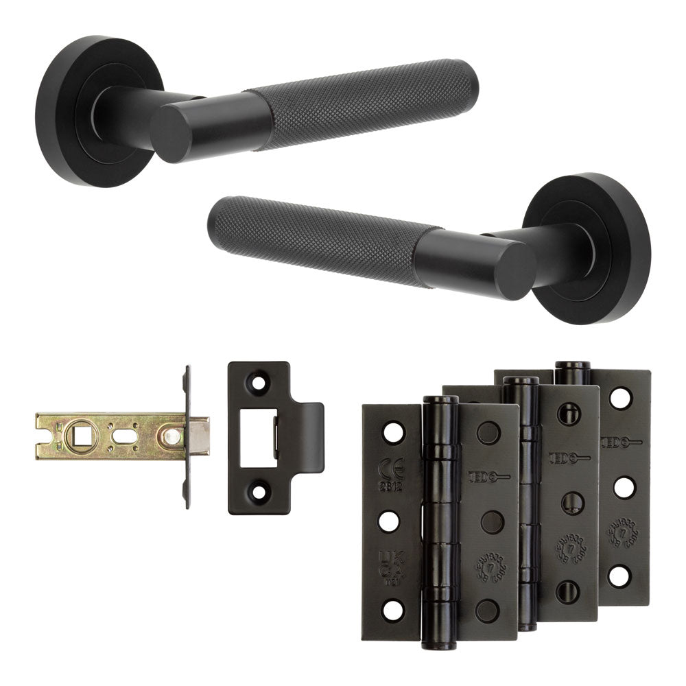 Complete Bari Door Handle Pack - Internal Doors - Black - 64mm / 3"