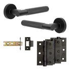 Complete Bari Door Handle Pack - Internal Doors - Black - 76mm / 3"