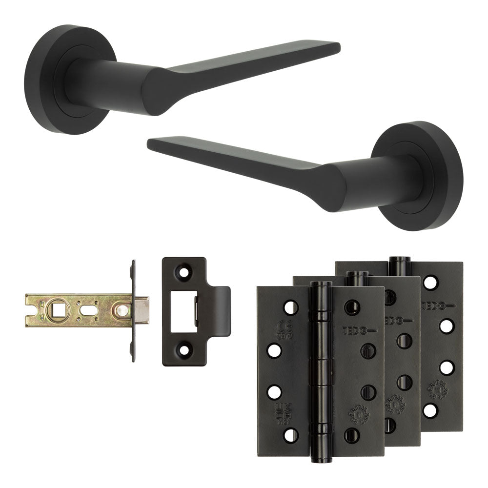 Complete Gio Door Handle Pack - Internal Doors - Black - 64mm / 4"