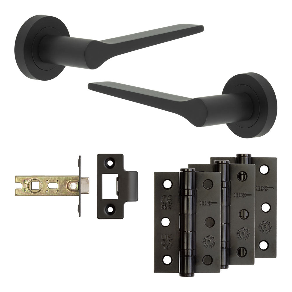 Complete Gio Door Handle Pack - Internal Doors - Black - 64mm / 3"
