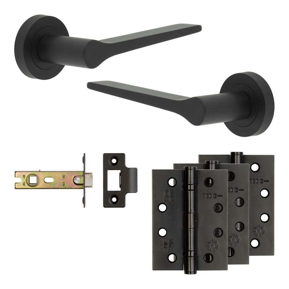 Complete Gio Door Handle Pack - Internal Doors - Black - 76mm / 4"