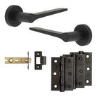 Complete Gio Door Handle Pack - Internal Doors - Black - 76mm / 3"
