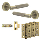 Complete Venice Door Handle Pack - Internal Doors - Antique Brass - 64mm / 3"