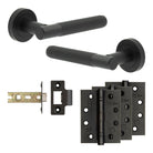 Complete Venice Door Handle Pack - Internal Doors - Black - 64mm / 4"