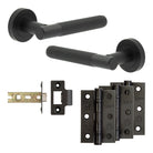 Complete Venice Door Handle Pack - Internal Doors - Black - 64mm / 3"