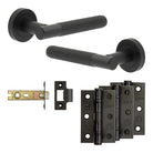 Complete Venice Door Handle Pack - Internal Doors - Black - 76mm / 3"