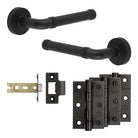 Complete Midtown Door Handle Pack - Internal Doors - Black - 64mm / 3"