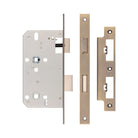 Jedo 72mm Din Bathroom Locks - Square / Antique Brass