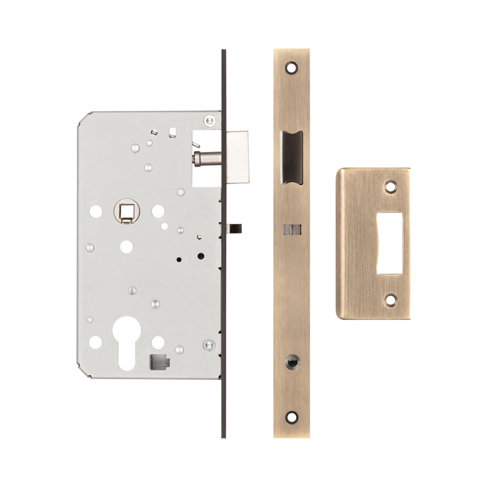 Jedo Architectural 72mm Din Nightlatches - Square / Antique Brass