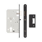 Jedo Architectural 72mm Din Nightlatches - Radiused / Black