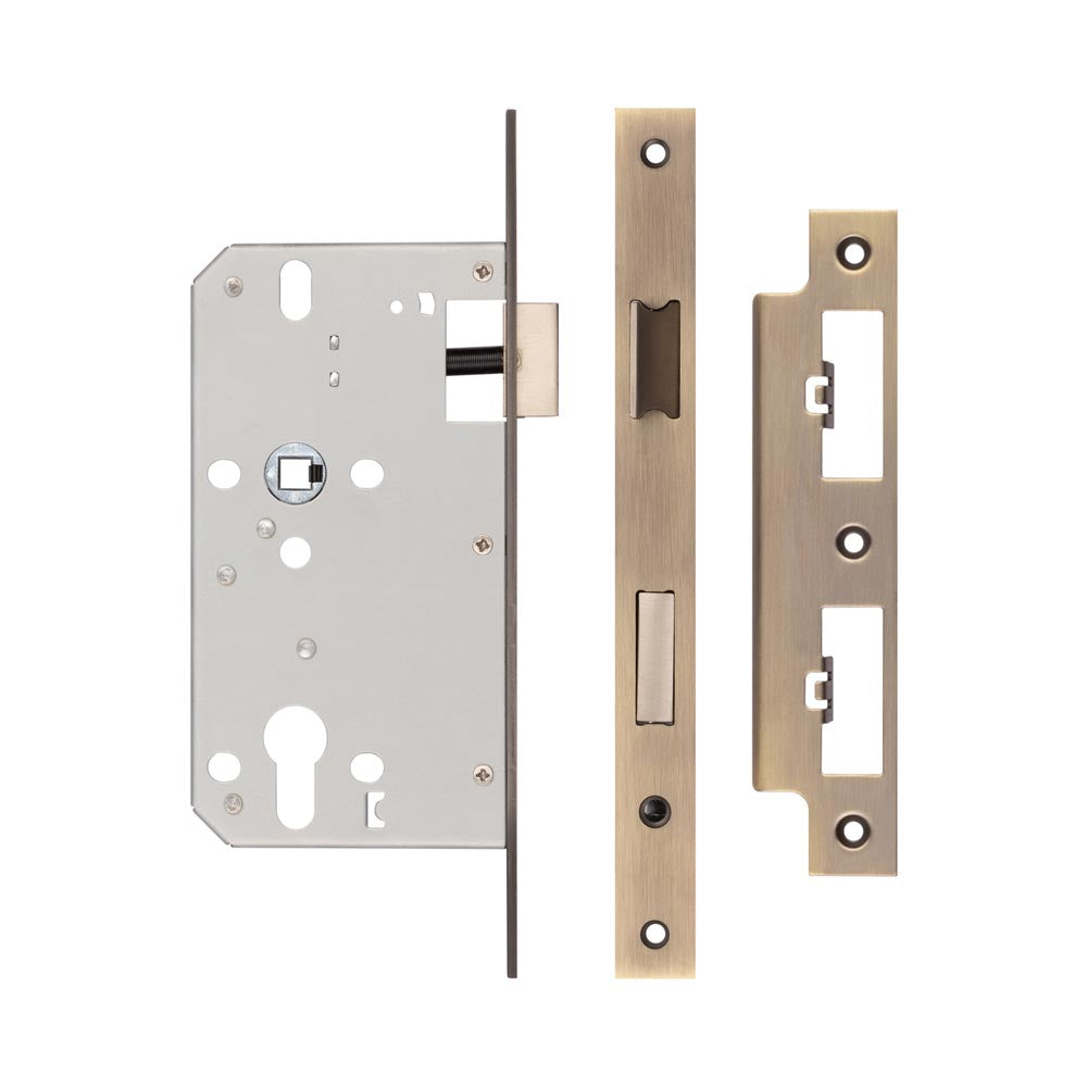 Jedo 72mm Din Sashlocks - Square / Antique Brass