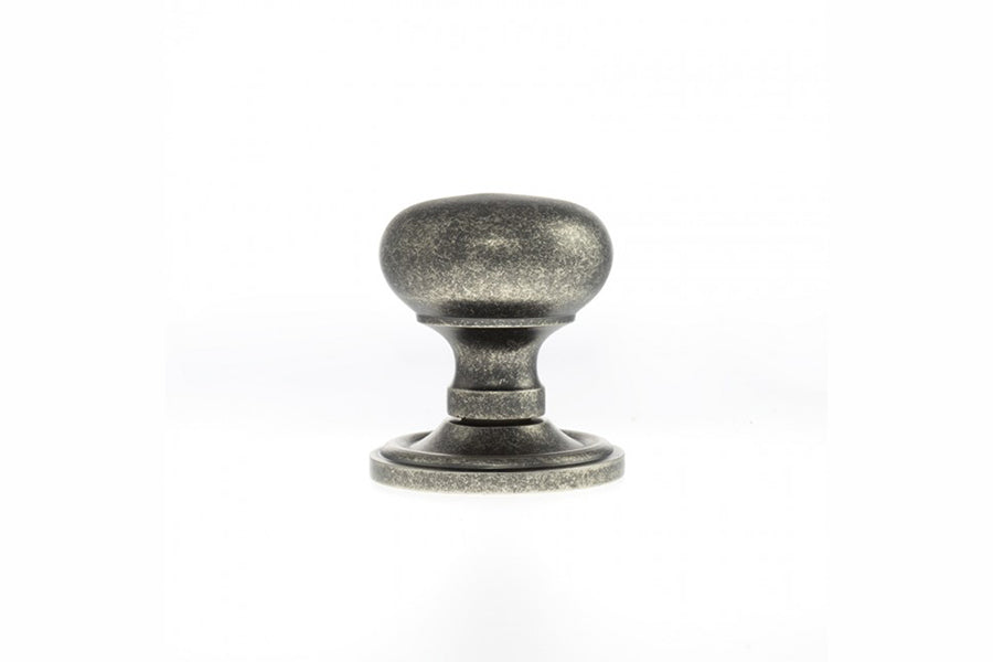 Old English Harrogate Solid Brass Mushroom Mortice Knob on Concealed Fix Rose
