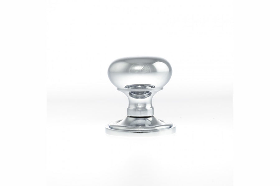 Old English Harrogate Solid Brass Mushroom Mortice Knob on Concealed Fix Rose