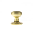 Old English Harrogate Solid Brass Mushroom Mortice Knob on Concealed Fix Rose