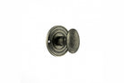 Old English Solid Brass Oval WC Turn and Release - Distressed Silver